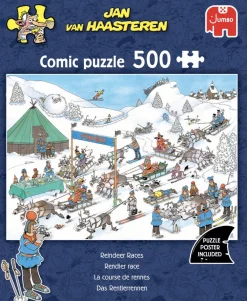 Kinderen Jumbo Tekening|Legpuzzels<Rendier Race - Jan van Haasteren - puzzel van 500 stukjes