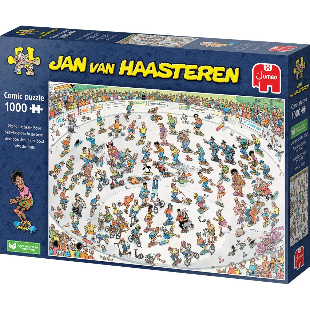 Jumbo 1000-1499<Skateboarden in de bowl - Jan van Haasteren - 1000 stukjes