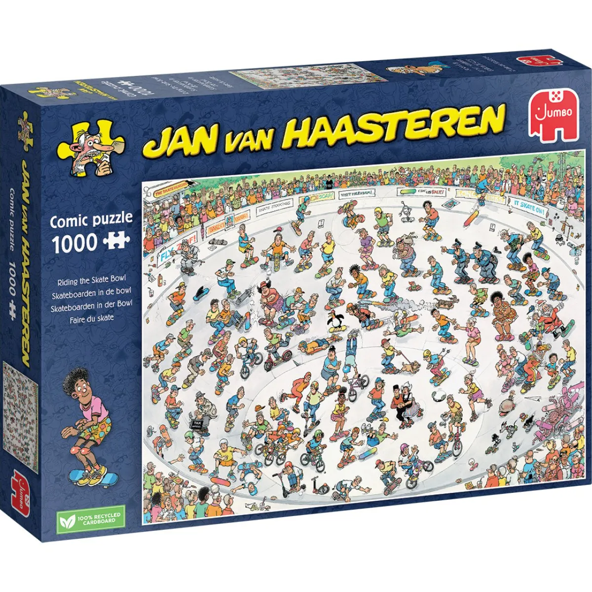 Jumbo 1000-1499<Skateboarden in de bowl - Jan van Haasteren - 1000 stukjes