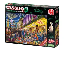 Jumbo Tekening|1000-1499<Wasgij Christmas 20 - Spirits of Christmas - 2 puzzels van 1000 stukjes