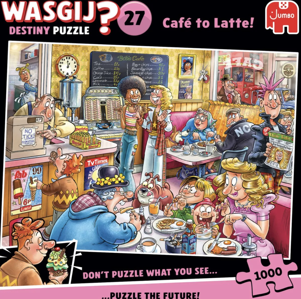 Jumbo 1000-1499<Wasgij Destiny 27 - Café to Latte! - 1000 stukjes