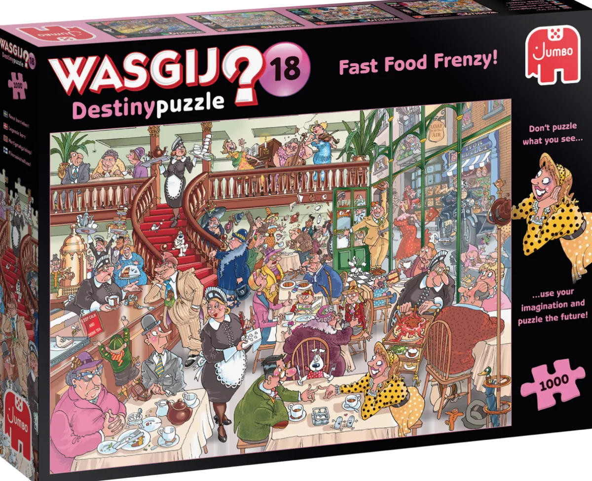 Jumbo 1000-1499<Wasgij Destiny 18 - Fast Food Waanzin! - 1000 stukjes