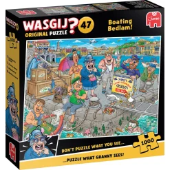 Jumbo Tekening|1000-1499<Wasgij Original 47 - De boot in! - 1000 stukjes