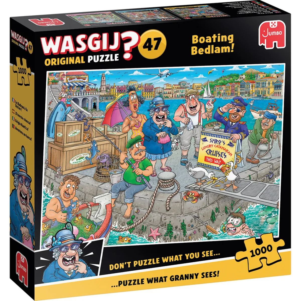 Jumbo Tekening|1000-1499<Wasgij Original 47 - De boot in! - 1000 stukjes