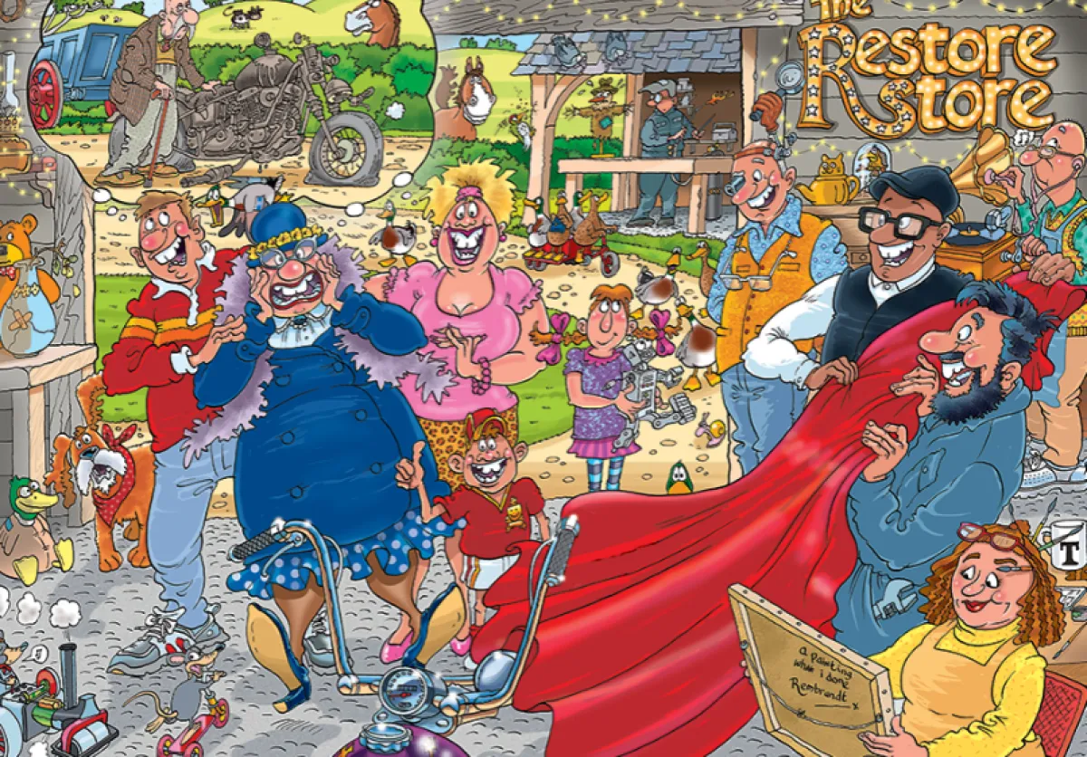 Jumbo 1000-1499<Wasgij Original 41 - The Restore Store - puzzel van 1000 stukjes