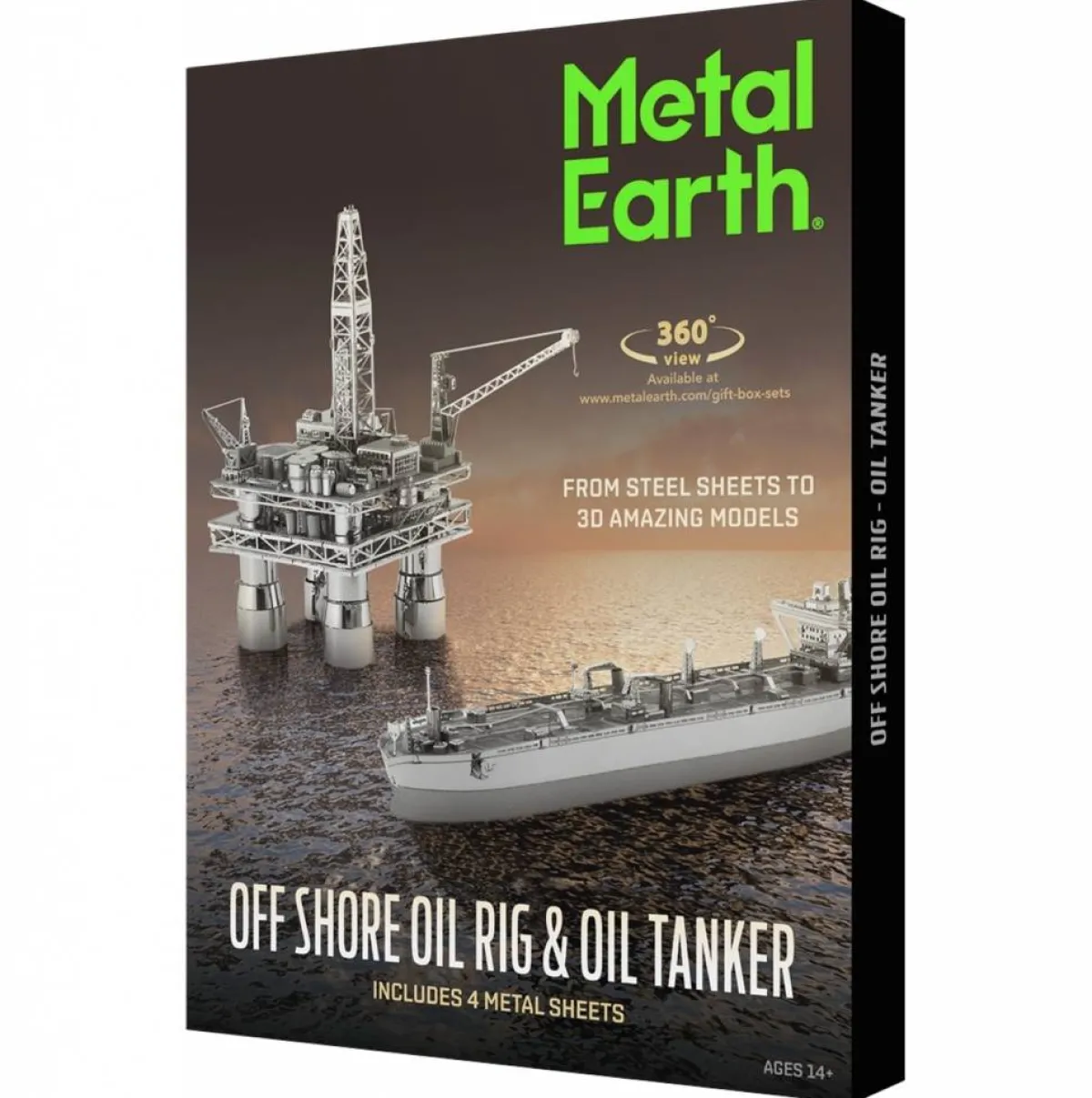 Metal Earth 3d Puzzels<Booreiland en olietanker - Gift Box - 3D puzzel