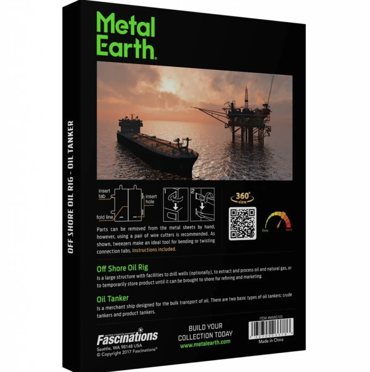 Metal Earth 3d Puzzels<Booreiland en olietanker - Gift Box - 3D puzzel