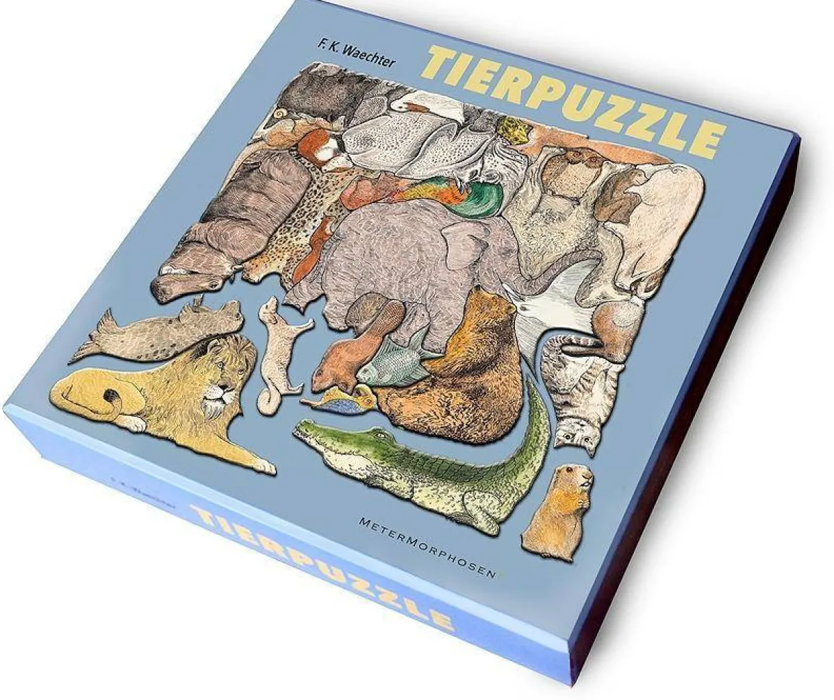 Kinderen MeterMorphosen Speciale Vorm|Tekening<Dierenpuzzel - Een beeld uit 33 dieren - F.K. Waechter - 33 stukjes