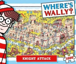 Plenty Gifts Tekening|1000-1499<Waar is Wally - Ridder aanval - leg- en zoekpuzzel van 1000 stukjes
