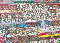 Plenty Gifts Tekening|1000-1499<Waar is Wally - Het Treinstation - leg- en zoekpuzzel van 1000 stukjes