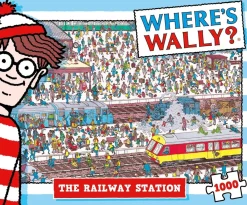 Plenty Gifts Tekening|1000-1499<Waar is Wally - Het Treinstation - leg- en zoekpuzzel van 1000 stukjes