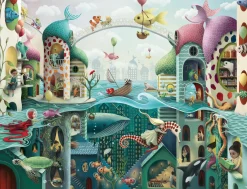 Ravensburger Dieren|Fantasy<Als vissen konden lopen - puzzel van 2000 stukjes