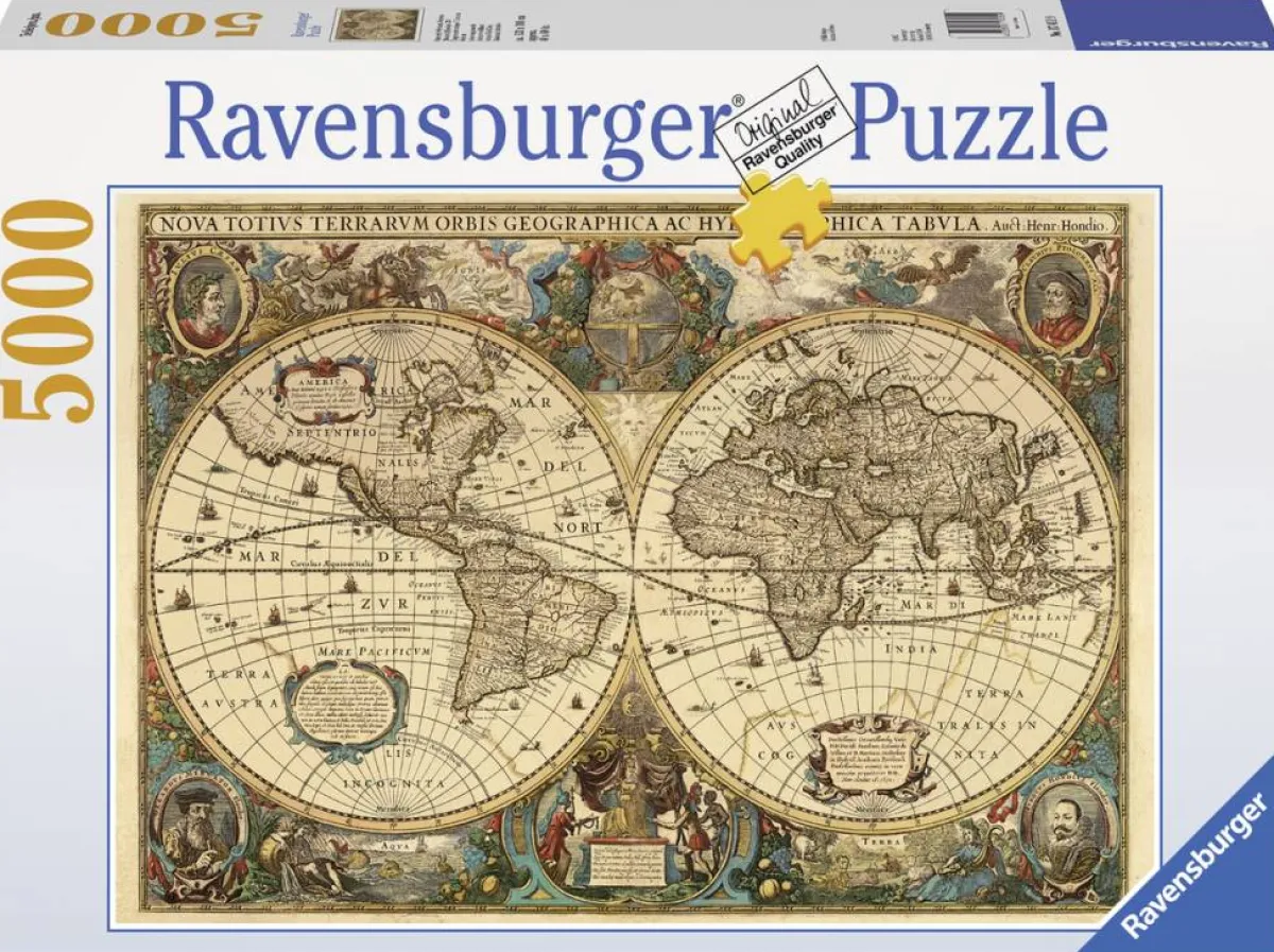 Ravensburger Kunst En Cultuur|Astrologie & Wereldkaarten<Antieke wereldkaart - 5000 stukjes