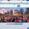 Ravensburger Panorama|Steden En Gebouwen<Avond in Amsterdam - panoramische legpuzzel van 1000 stukjes