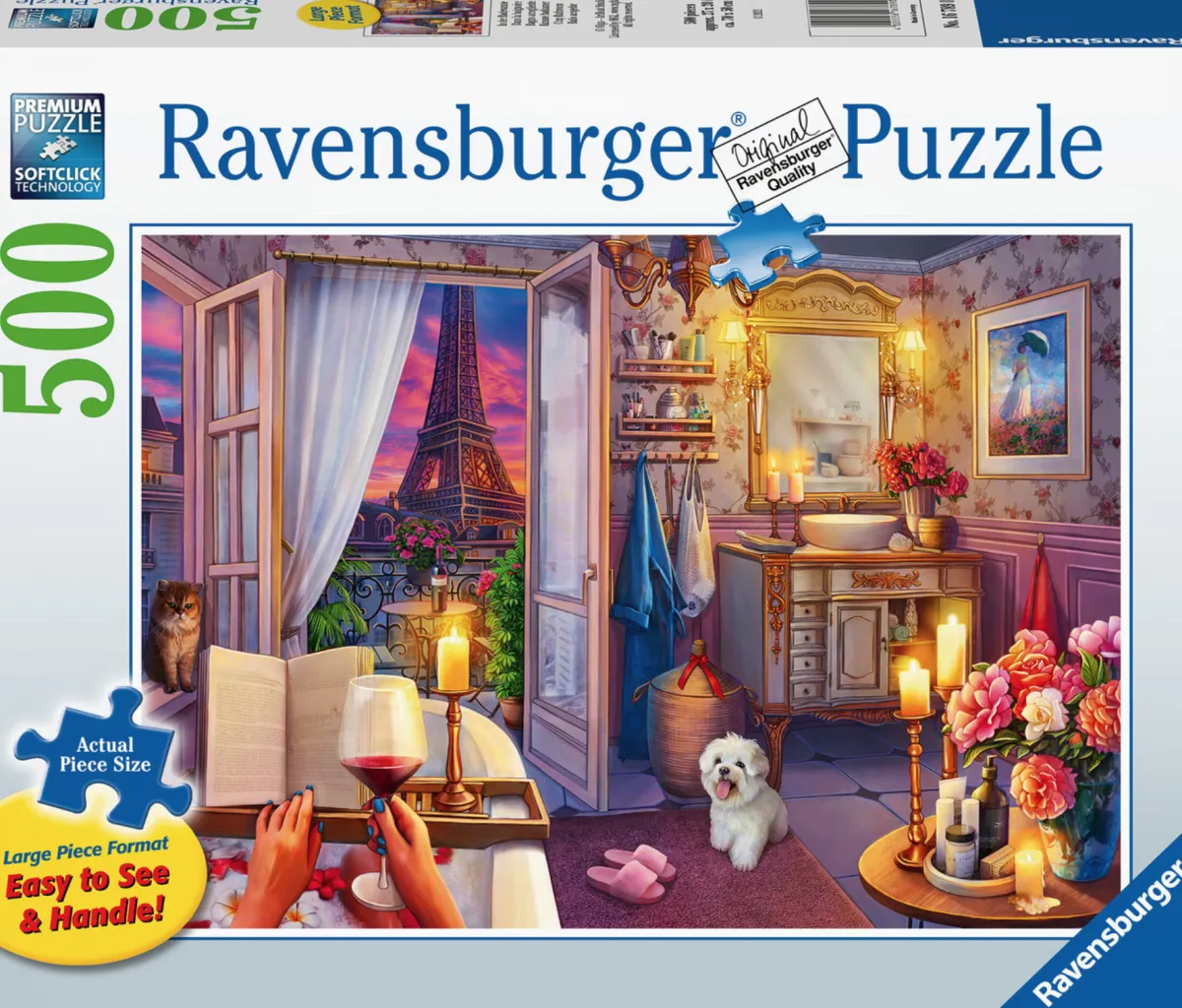 Ravensburger Tekening|500-999<Badkamer in Parijs - 500 XL stukjes