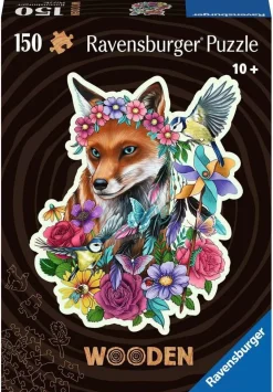 Kinderen Ravensburger Speciale Vorm|Dieren<Bonte Vos - Houten Contourpuzzel - 150 stukjes