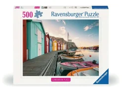 Kinderen Ravensburger Landschappen|Steden En Gebouwen<Boothuizen in Smögen, Zweden - puzzel van 500 stukjes