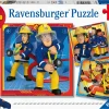 Kinderen Ravensburger Disney, Pixar, Marvel|Tekening<Brandweerman Sam - 3 puzzels van 49 stukjes