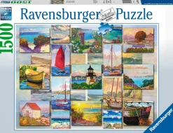 Ravensburger Kunst En Cultuur|1500-1999<Collage van de kust - puzzel van 1500 stukjes