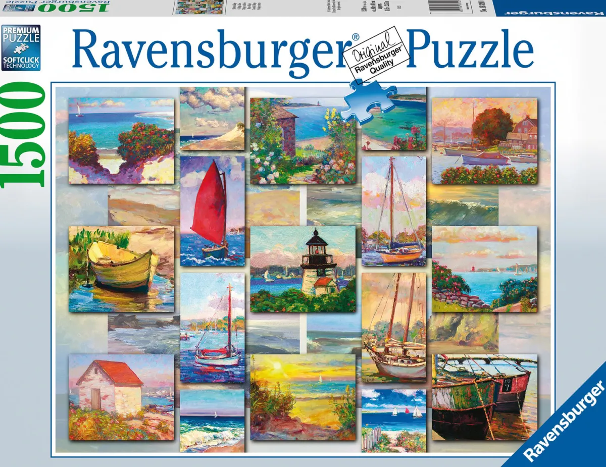 Ravensburger Kunst En Cultuur|1500-1999<Collage van de kust - puzzel van 1500 stukjes