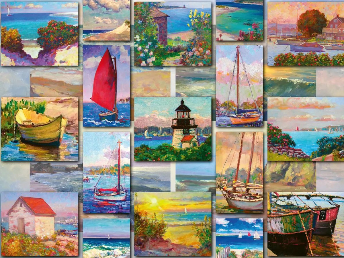 Ravensburger Kunst En Cultuur|1500-1999<Collage van de kust - puzzel van 1500 stukjes