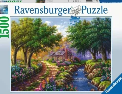 Ravensburger Landschappen|1500-1999<Cottage bij de rivier - puzzel van 1500 stukjes