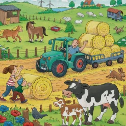 Kinderen Ravensburger Tekening|Legpuzzels<De boerderij - 3 puzzels van 49 stukjes