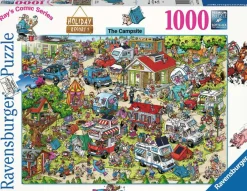 Ravensburger Tekening|Steden En Gebouwen<De Camping - Ray Nicholson - puzzel van 1000 stukjes