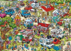 Ravensburger Tekening|Steden En Gebouwen<De Camping - Ray Nicholson - puzzel van 1000 stukjes