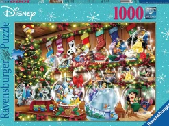 Ravensburger Disney, Pixar, Marvel|Tekening<Disney - Sneeuwbollen kerst - 1000 stukjes