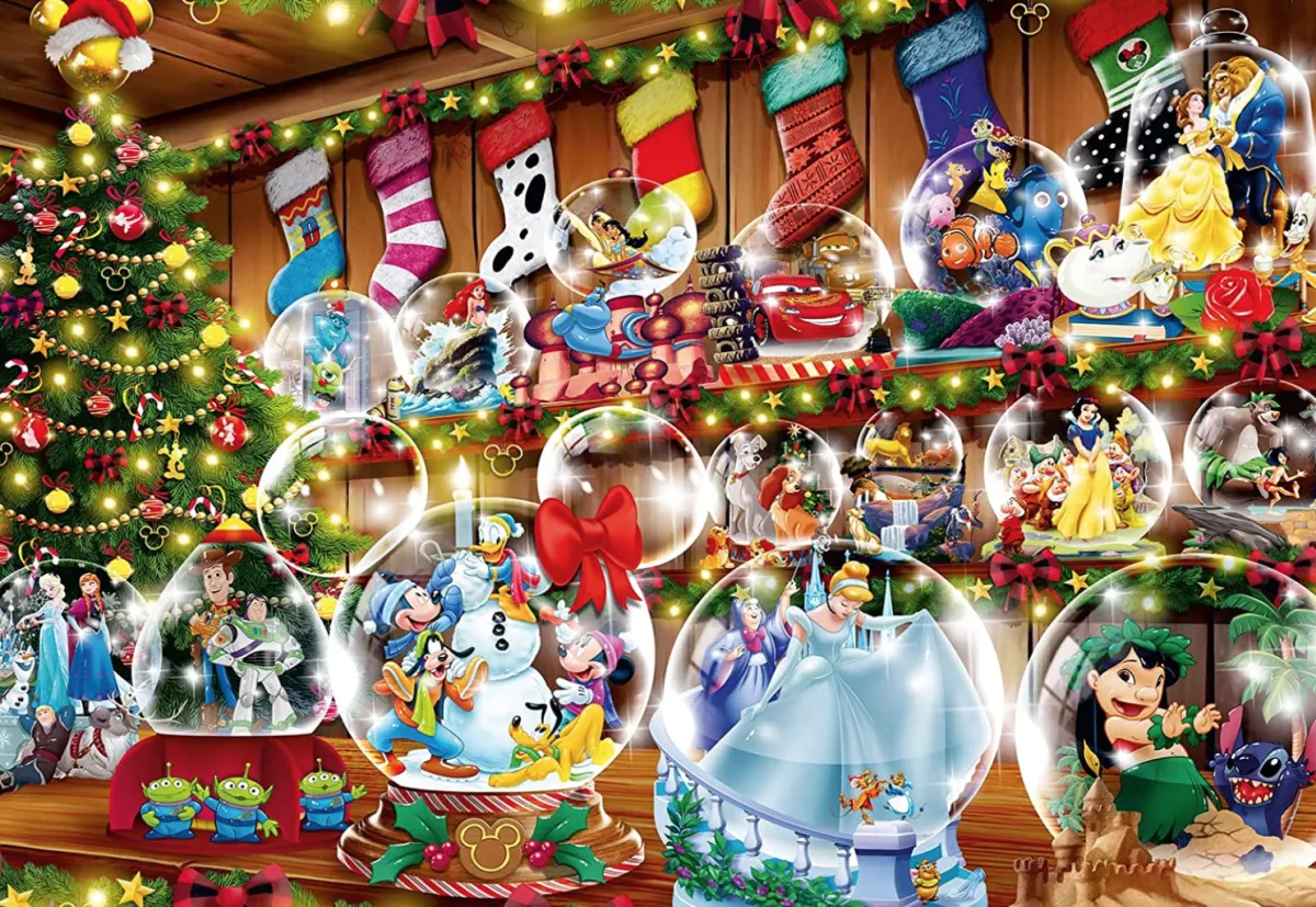 Ravensburger Disney, Pixar, Marvel|Tekening<Disney - Sneeuwbollen kerst - 1000 stukjes