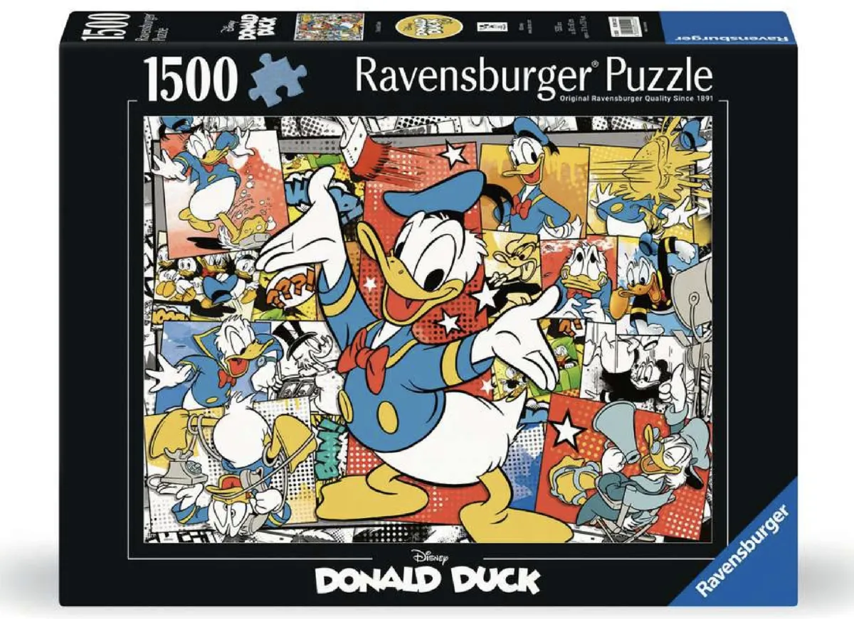 Ravensburger Disney, Pixar, Marvel|1500-1999<Donald Duck - puzzel van 1500 stukjes