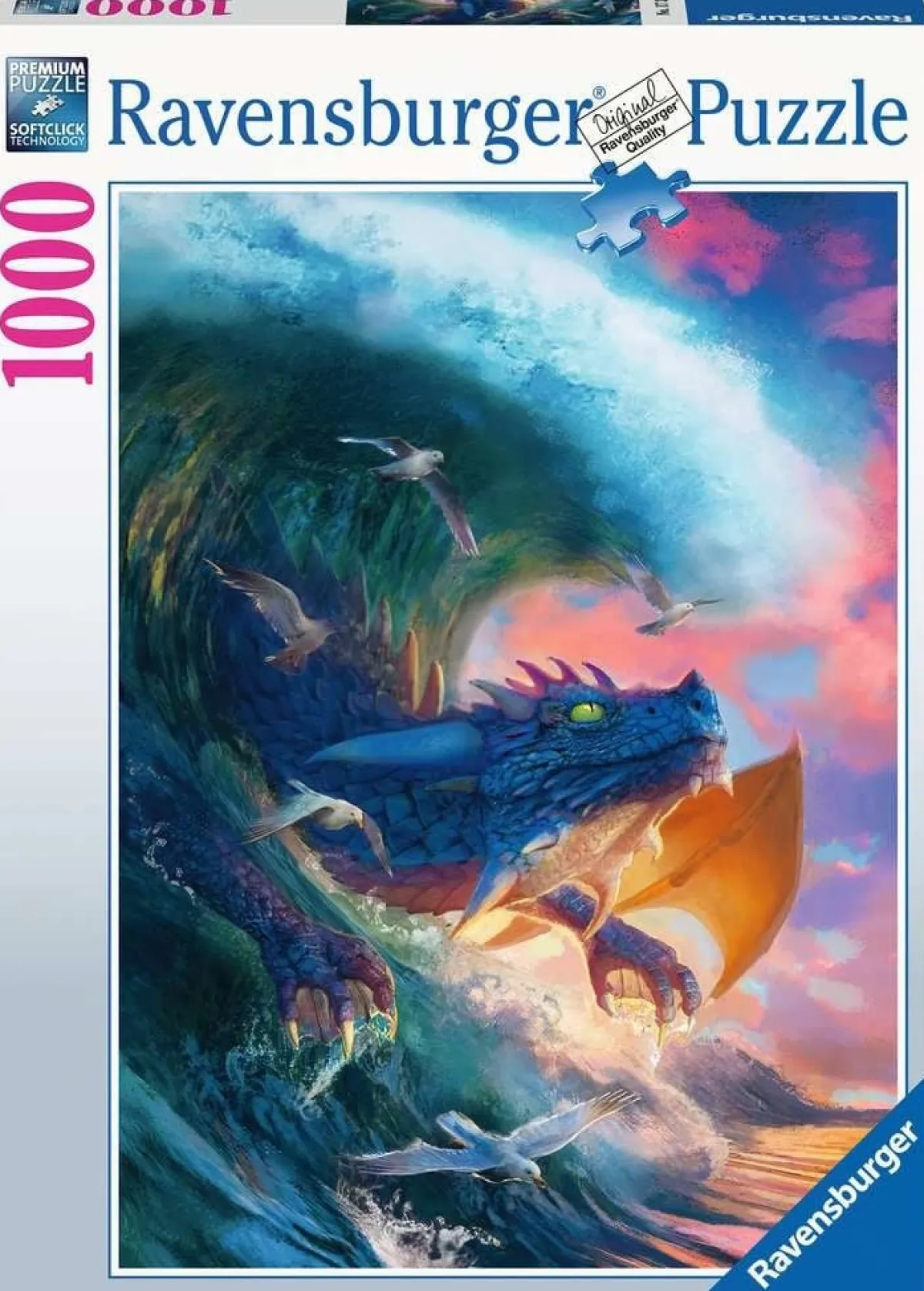 Ravensburger Fantasy|Tekening<Draken Race - puzzel van 1000 stukjes