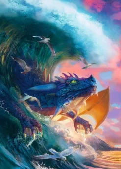 Ravensburger Fantasy|Tekening<Draken Race - puzzel van 1000 stukjes