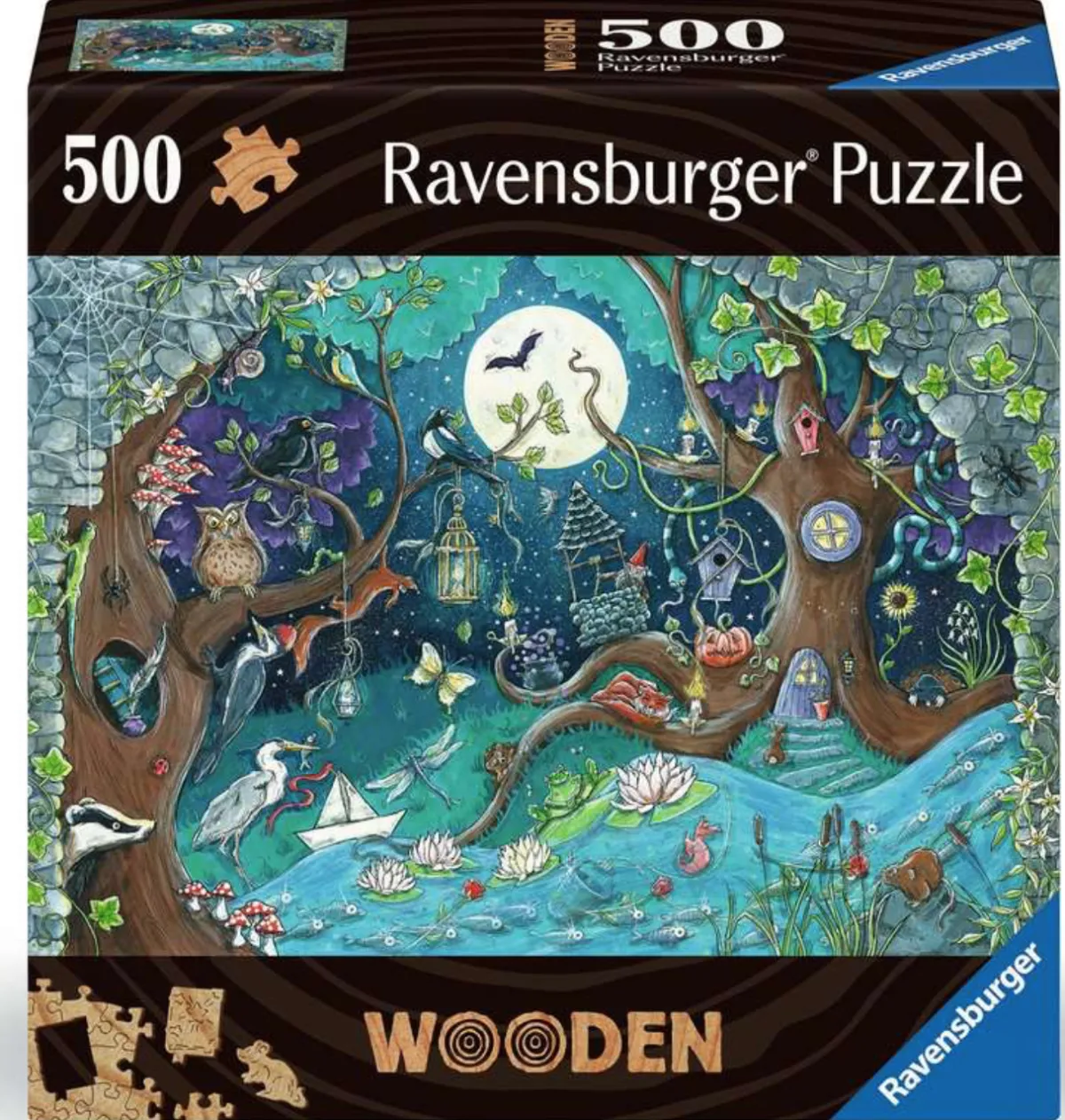 Kinderen Ravensburger Speciale Vorm|Dieren<Fantasy - Houten Contourpuzzel - 500 stukjes