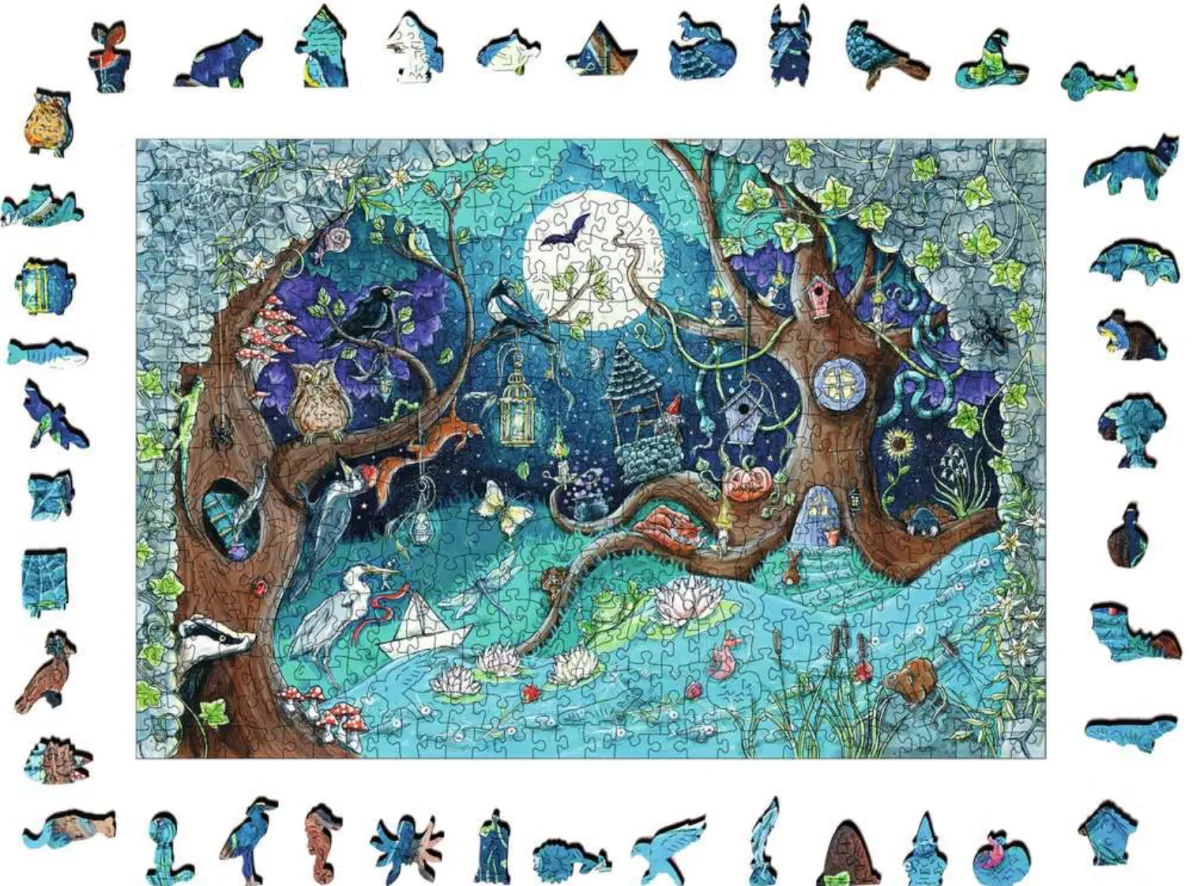 Kinderen Ravensburger Speciale Vorm|Dieren<Fantasy - Houten Contourpuzzel - 500 stukjes
