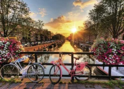 Ravensburger Kunst En Cultuur|Steden En Gebouwen<Fietsen in Amsterdam - puzzel van 1000 stukjes
