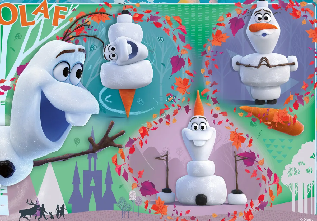 Kinderen Ravensburger Disney, Pixar, Marvel|Legpuzzels<Frozen 2 - Olaf - 2 puzzels van 12 stukjes