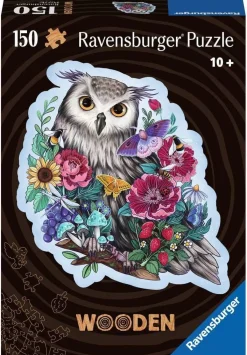 Kinderen Ravensburger Speciale Vorm|Dieren<Geheimzinnige Uil - Houten Contourpuzzel - 150 stukjes