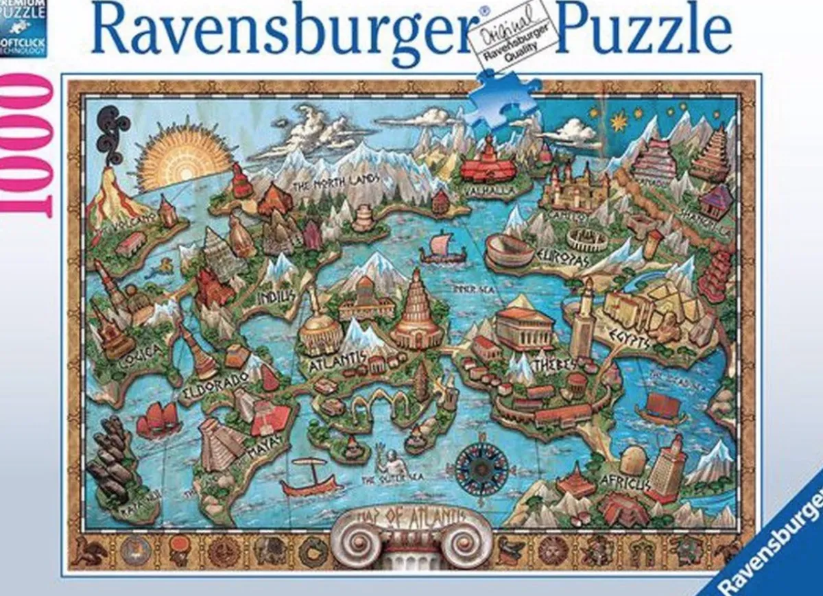 Ravensburger Kunst En Cultuur|Astrologie & Wereldkaarten<Geheimzinnig Atlantis - Legpuzzel van 1000 stukjes