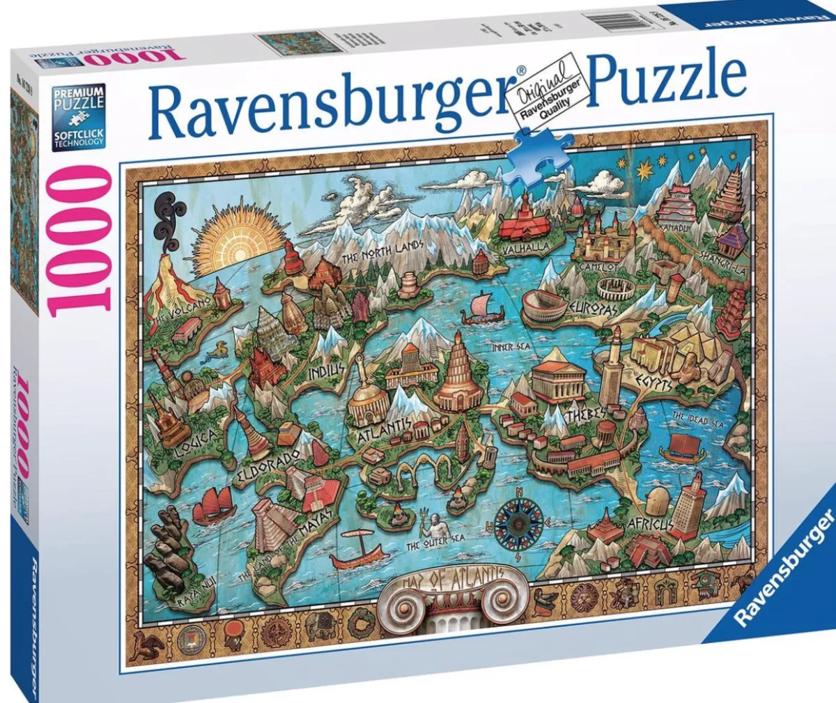 Ravensburger Kunst En Cultuur|Astrologie & Wereldkaarten<Geheimzinnig Atlantis - Legpuzzel van 1000 stukjes