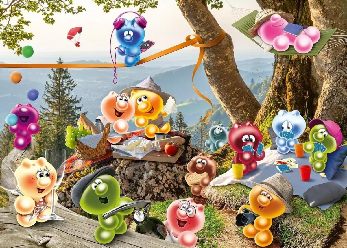 Ravensburger Disney, Pixar, Marvel|Tekening<Gelini - Bij de picknick - puzzel 1000 stukjes
