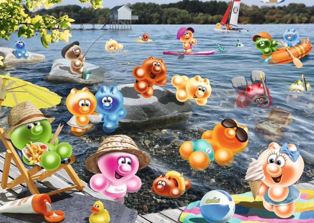 Ravensburger Disney, Pixar, Marvel|Tekening<Gelini - Bij de picknick - puzzel 1000 stukjes