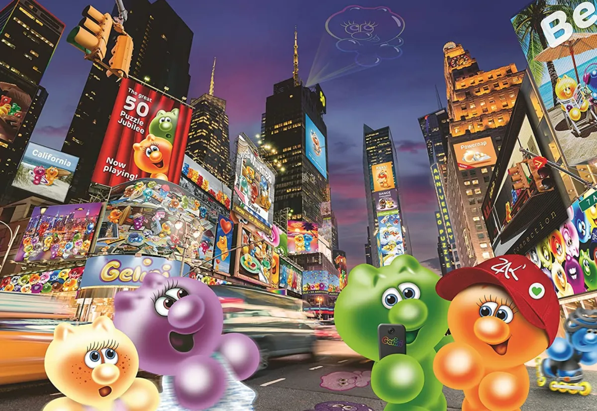 Ravensburger Disney, Pixar, Marvel|Tekening<Gelini op Times Square - puzzel 1000 stukjes