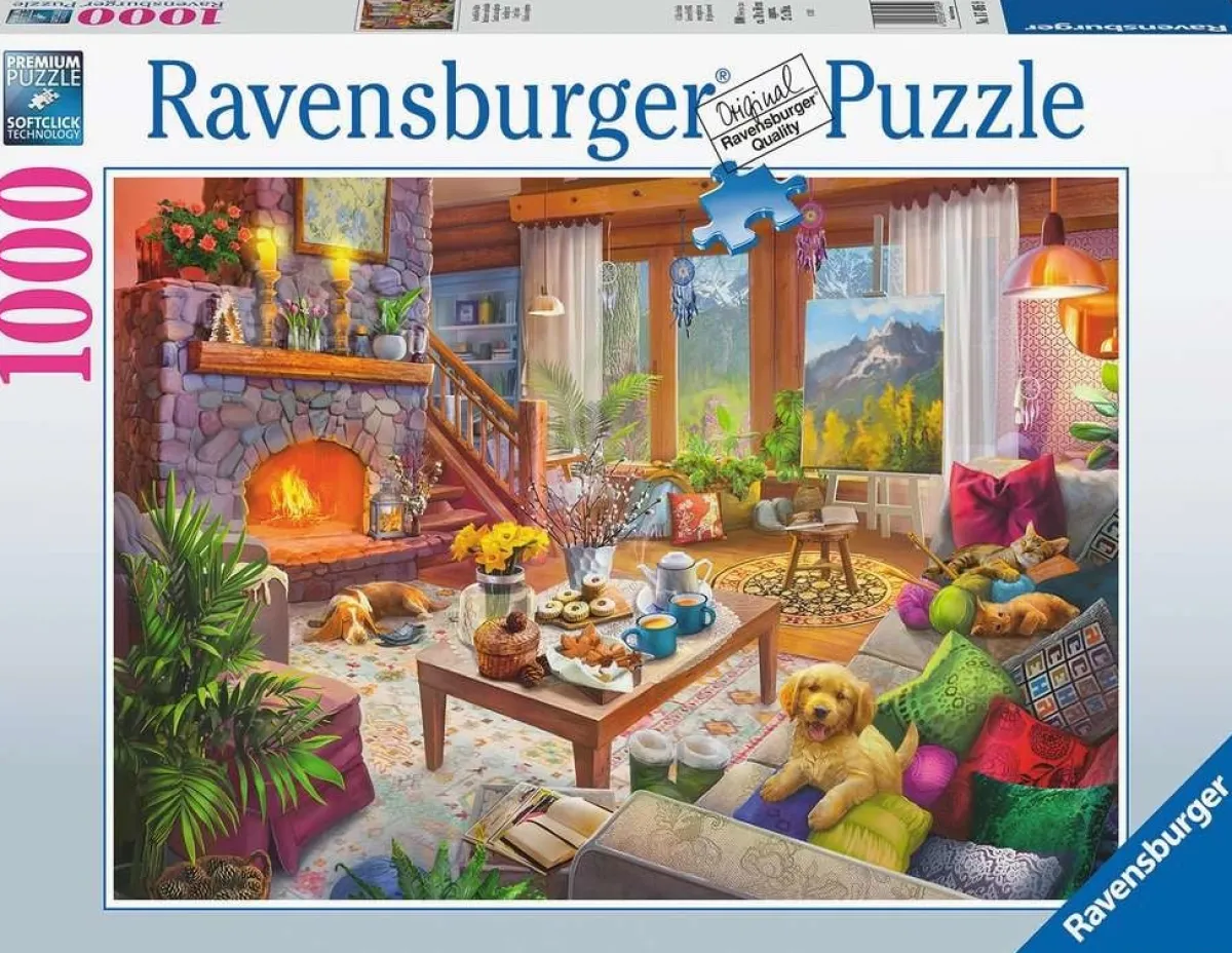 Ravensburger Kunst En Cultuur|Landschappen<Gezellige hut - 1000 stukjes