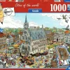 Ravensburger Tekening|Steden En Gebouwen<Gouda - Fleroux - puzzel van 1000 stukjes