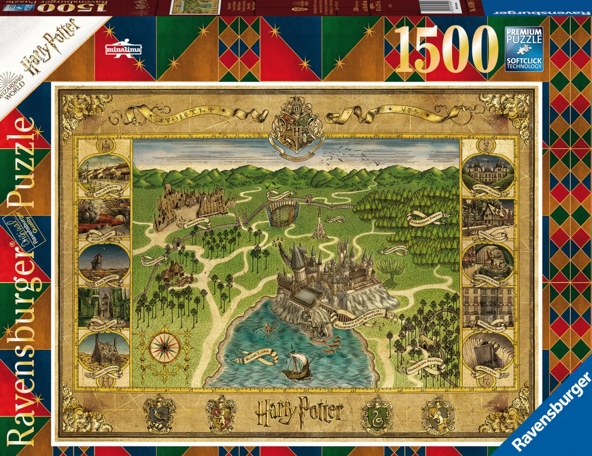 Ravensburger Disney, Pixar, Marvel|1500-1999<Harry Potter - Hogwarts Map - puzzel van 1500 stukjes