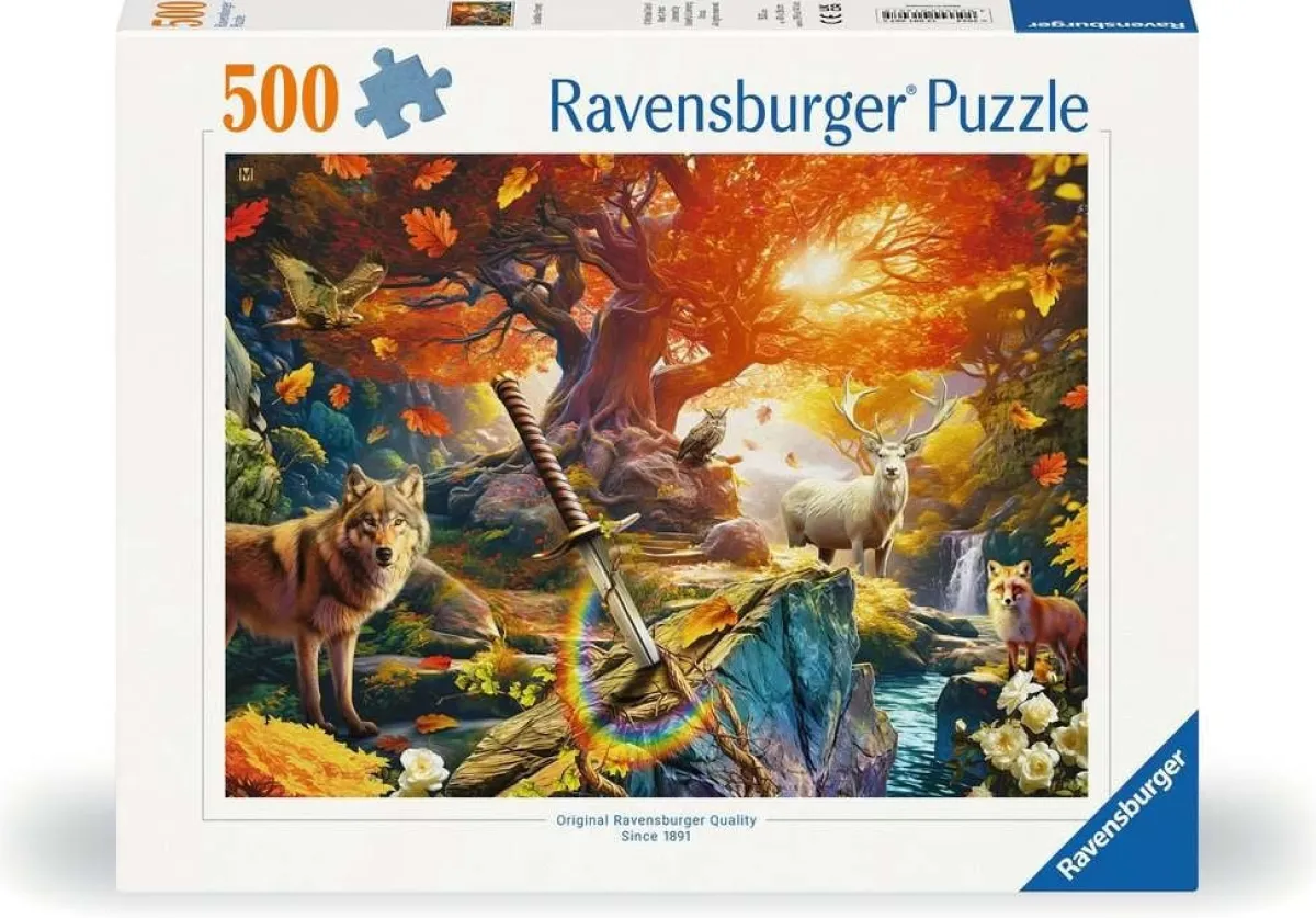 Kinderen Ravensburger Fantasy|Tekening<Het bos van Excalibur - puzzel van 500 stukjes