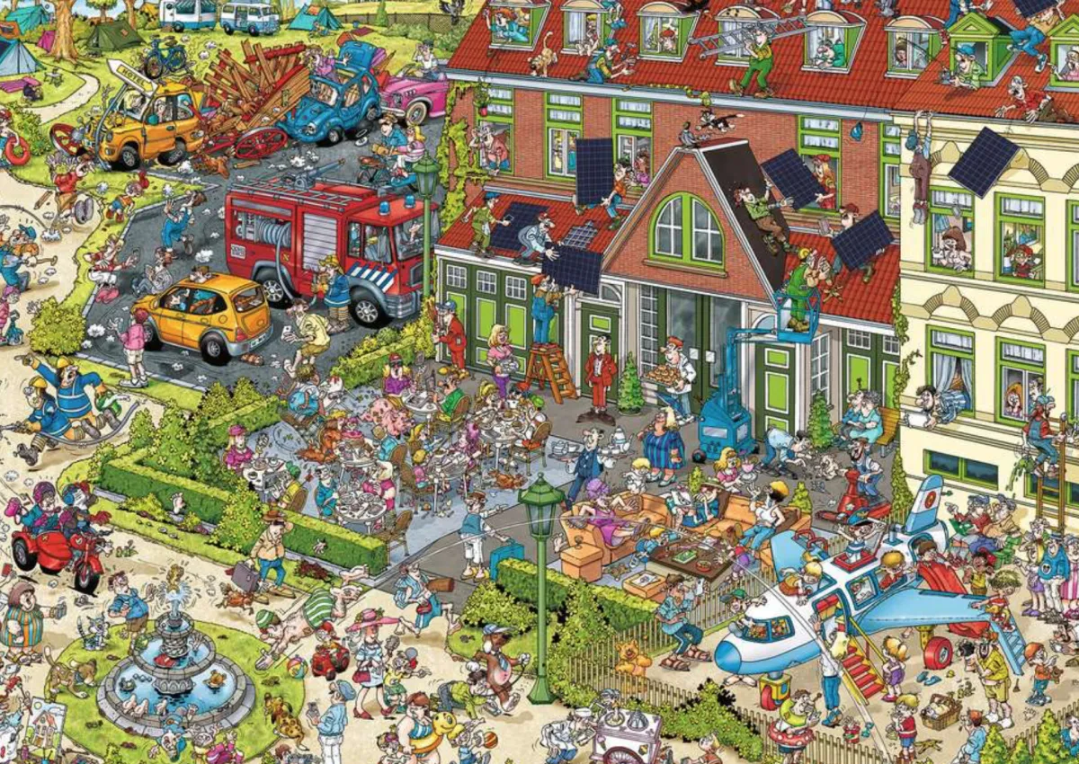 Ravensburger Tekening|Steden En Gebouwen<Het Hotel - Ray Nicholson - puzzel van 1000 stukjes