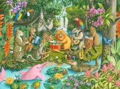 Kinderen Ravensburger Tekening|Dieren<Het jungle-orkest - puzzel van 100 stukjes